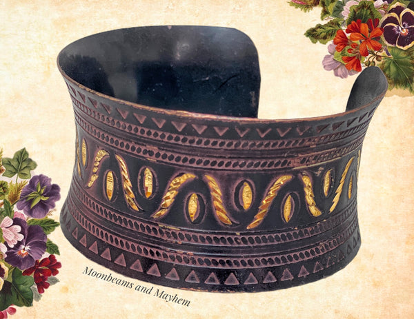TRIBAL COCOA  CUFF / BRACELET - MoonbeamsandMayhem