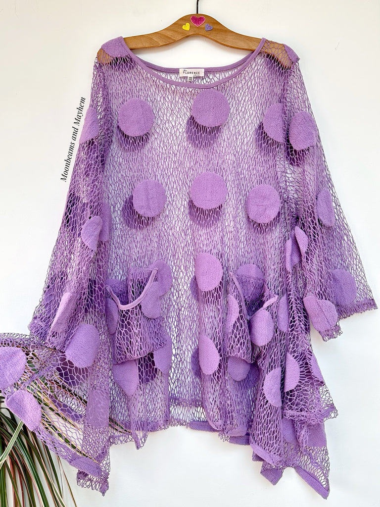 EFFORTLESS LOOSE WEAVE LAVENDER  PULLOVER XL/XXL - MoonbeamsandMayhem