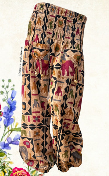 WONDERFUL SAHARA COTTON HAREM PANTS (SIZE M) - MoonbeamsandMayhem
