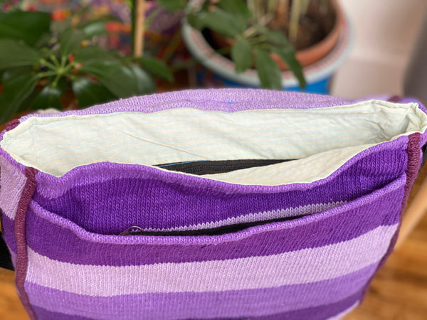 DELICIOUS COTTON PURPLE SATCHEL / SHOULDER BAG - MoonbeamsandMayhem