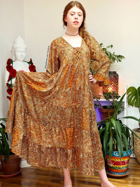 DREAMY PORTOBELLO ROAD SUNSET DRESS / FREE SIZE (504) - MoonbeamsandMayhem