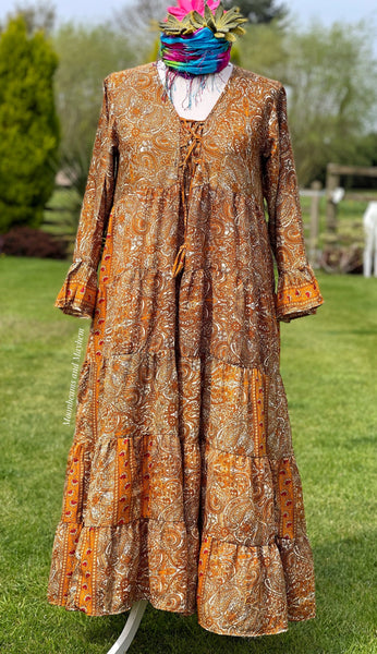 MOTHER EARTH PORTOBELLO ROAD DRESS / FREE SIZE (501) - MoonbeamsandMayhem