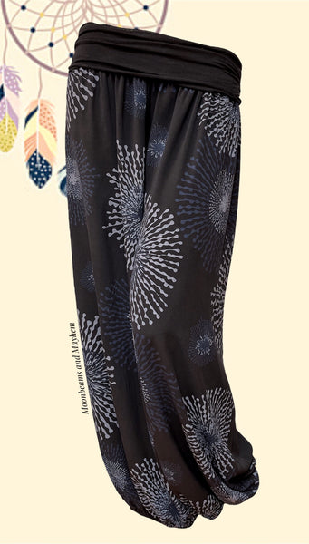 MOONLIT COSMIC BLAST HAREM TROUSERS (SIZE 10-20)