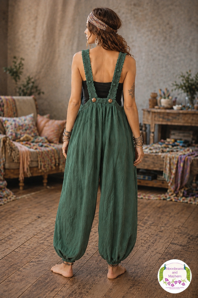WILD THISTLE GREEN DUNGAREES