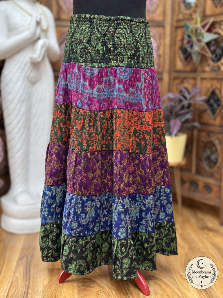 COSY NOMAD FLEECE MAXI SKIRT (OF080)