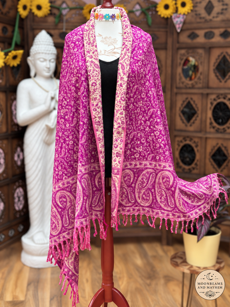 MAGENTA MOONLIT WANDERER BLANKET WRAP / SHAWL