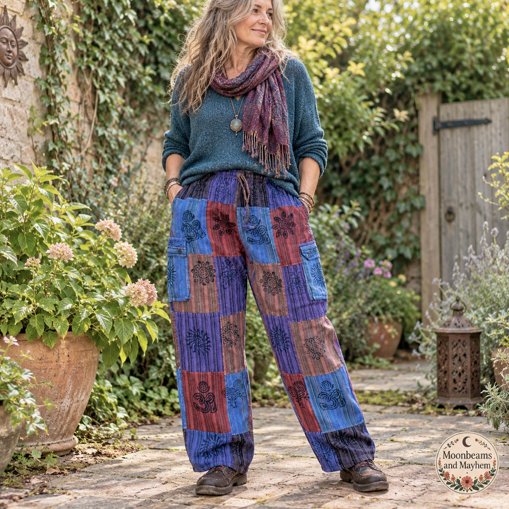 PURPLE MYSTIC PATCH CAMDEN TROUSERS