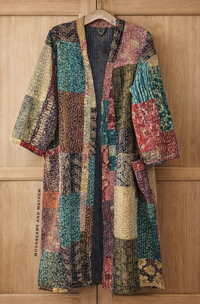 SAFFRON SOUL KIMONO/DUSTER COAT (OF756CL) - MoonbeamsandMayhem