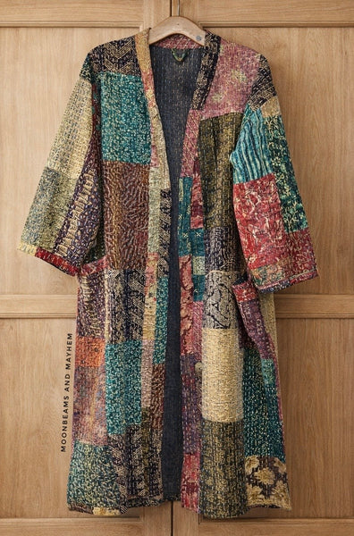 SAFFRON SOUL KIMONO/DUSTER COAT (OF756CL) - MoonbeamsandMayhem