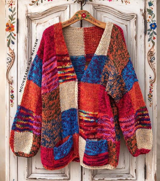 POCKETFUL OF SKIES WOOL CARDIGAN (WC08) - MoonbeamsandMayhem