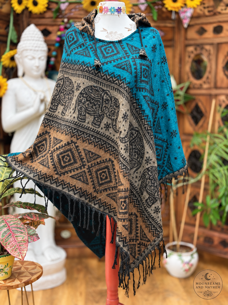 JADE NOMAD HOODED PONCHO