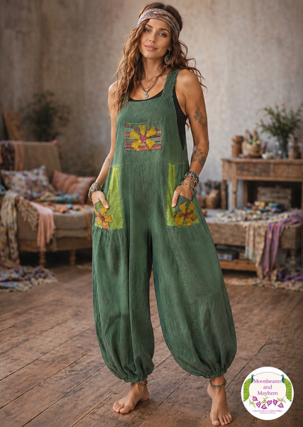 WILD THISTLE GREEN DUNGAREES
