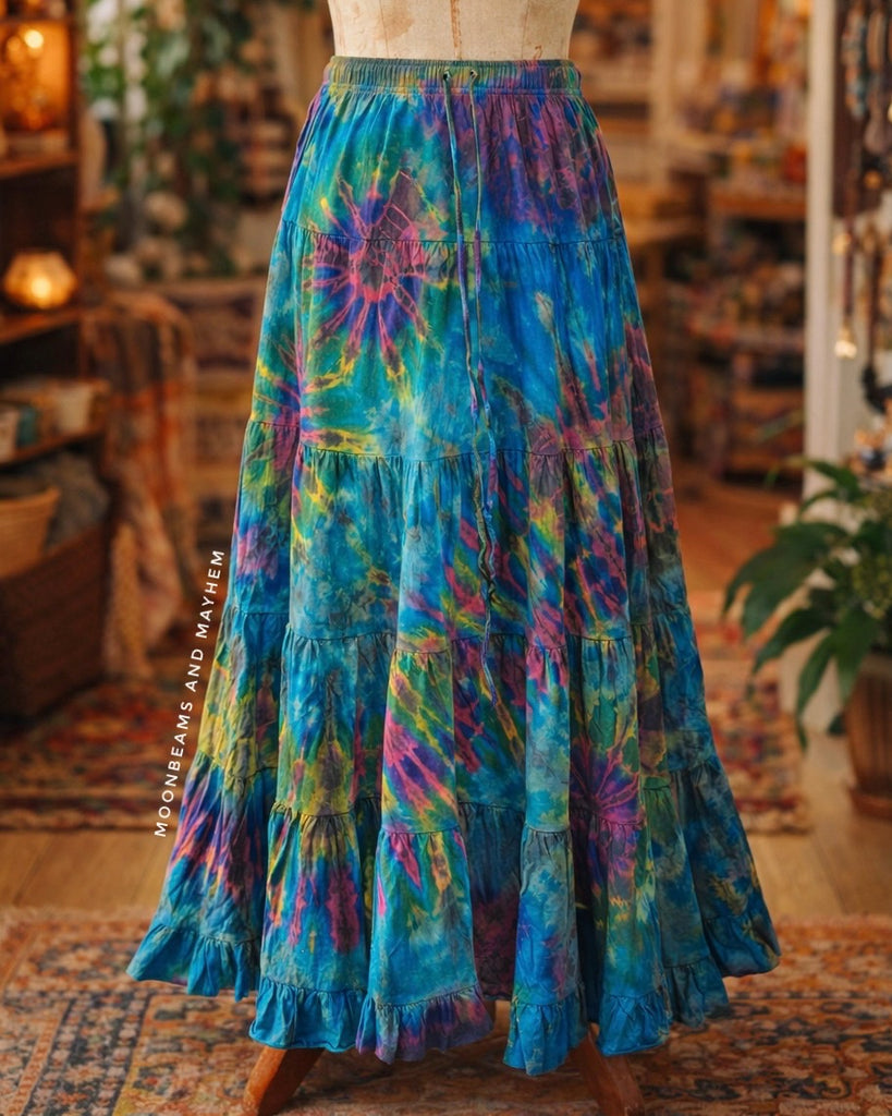MOONBLUE STARDRIFT MAXI SKIRT - MoonbeamsandMayhem