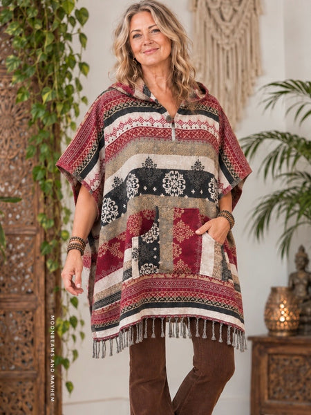 EMBER TRAIL HOODED PONCHO