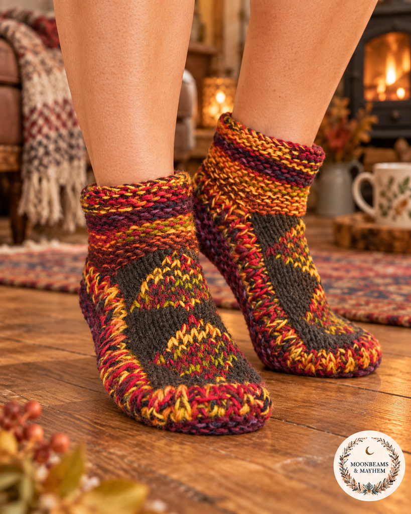 COSY COTTAGE AMBER FLEECE LINED SOCKS