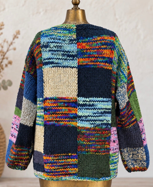 PATCHWORK DAYDREAM WOOL CARDIGAN (087)