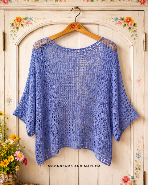 LOOSE WEAVE BLUEBELL MOON PULLOVER