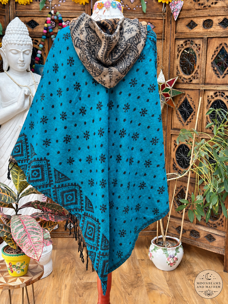 JADE NOMAD HOODED PONCHO