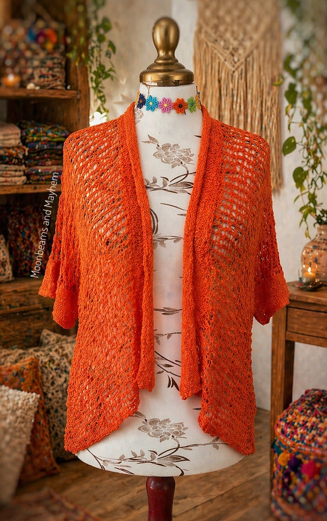 SUNSET SPELL LOOSE WEAVE KIMONO