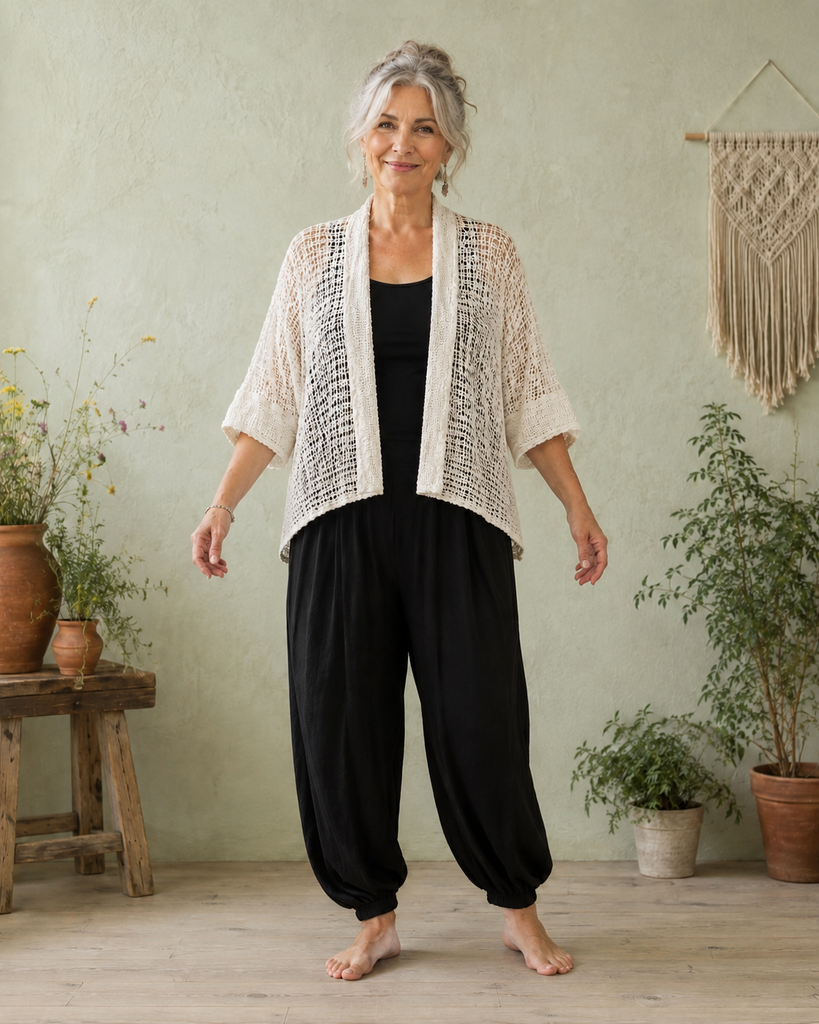 IVORY MOON WATERFALL KIMONO