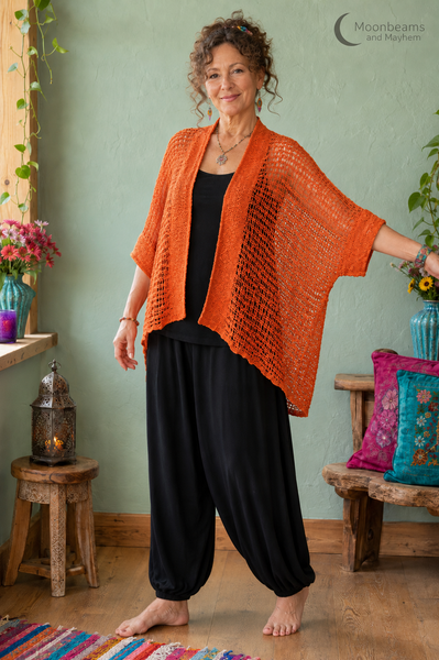 ORANGE BLOSSOM WATERFALL KIMONO
