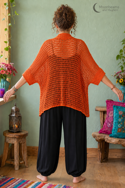 ORANGE BLOSSOM WATERFALL KIMONO