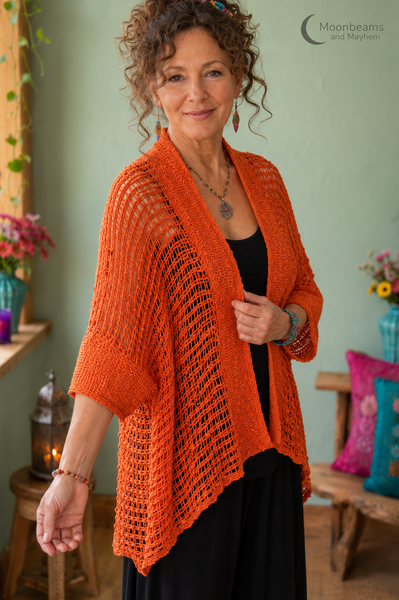 ORANGE BLOSSOM WATERFALL KIMONO