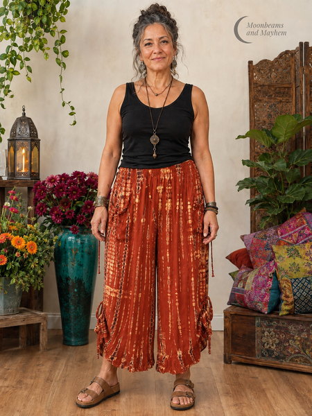 TERRACOTTA FRILL SEEKER TROUSERS