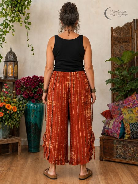 TERRACOTTA FRILL SEEKER TROUSERS