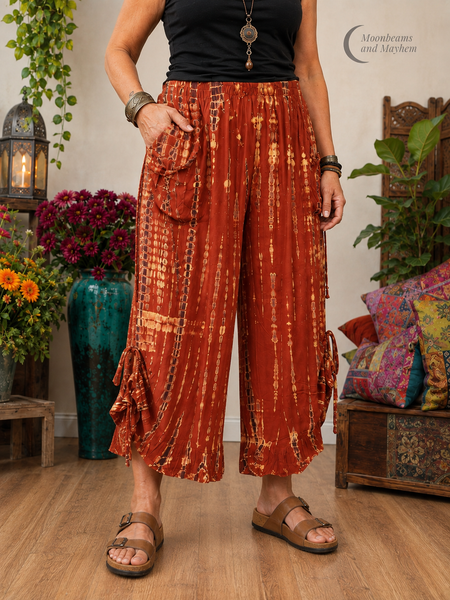 TERRACOTTA FRILL SEEKER TROUSERS