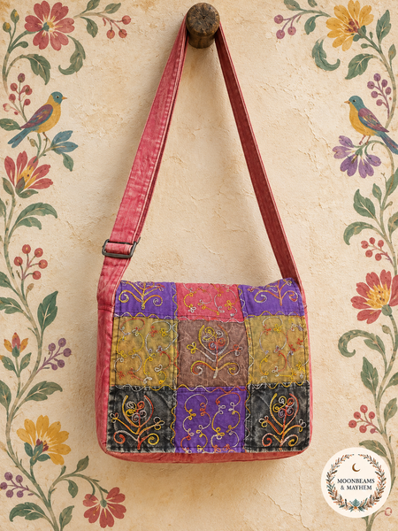 STITCHED GARDEN PATCHWORK SATCHEL