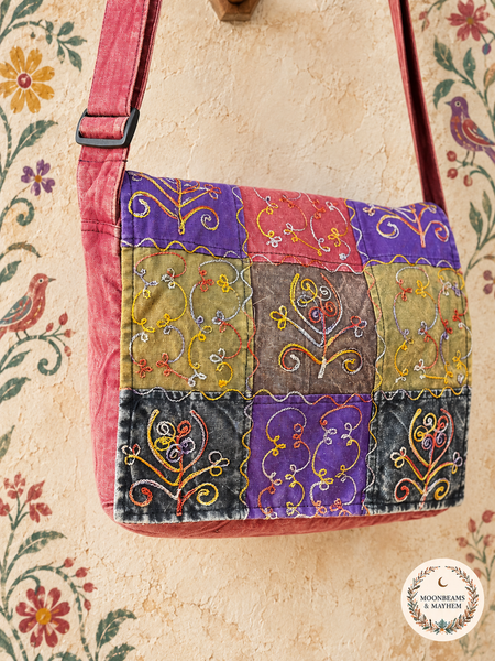 STITCHED GARDEN PATCHWORK SATCHEL