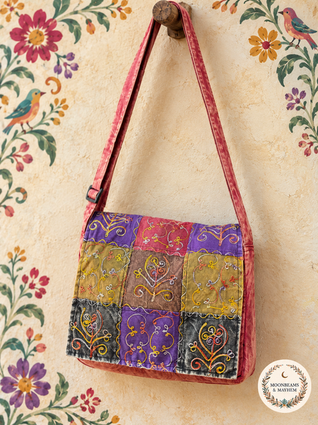 STITCHED GARDEN PATCHWORK SATCHEL
