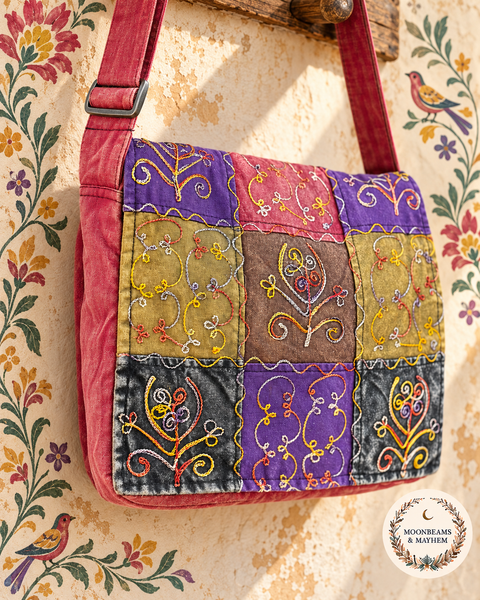 STITCHED GARDEN PATCHWORK SATCHEL