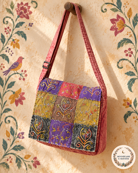 STITCHED GARDEN PATCHWORK SATCHEL