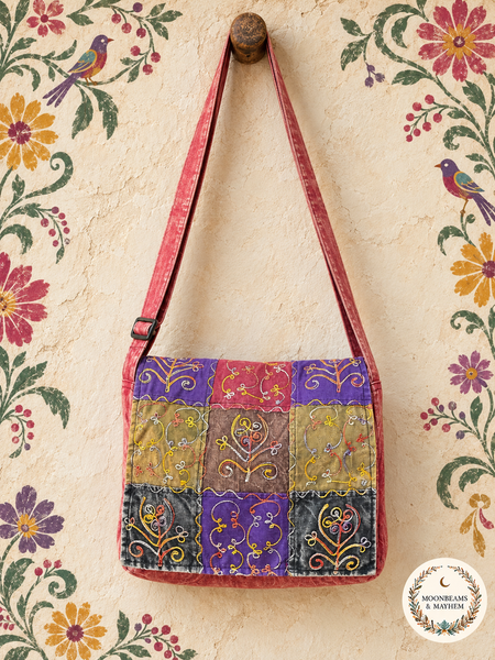 STITCHED GARDEN PATCHWORK SATCHEL