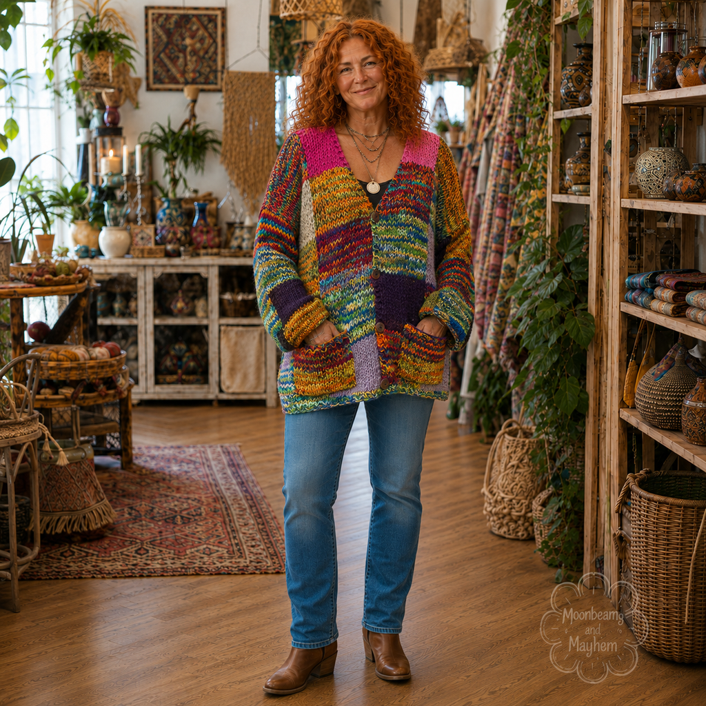 PATCHWORK DAYDREAM WOOL CARDIGAN (083)