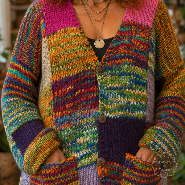 PATCHWORK DAYDREAM WOOL CARDIGAN (083)