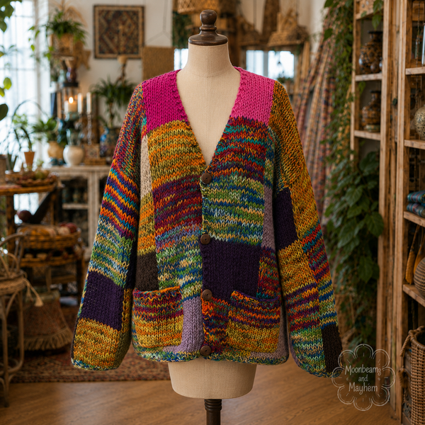 PATCHWORK DAYDREAM WOOL CARDIGAN (083)