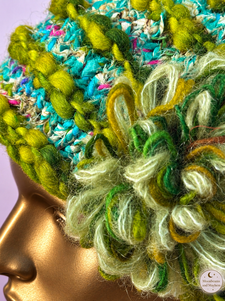 FOREST BLOOM GREEN WINTER HAT