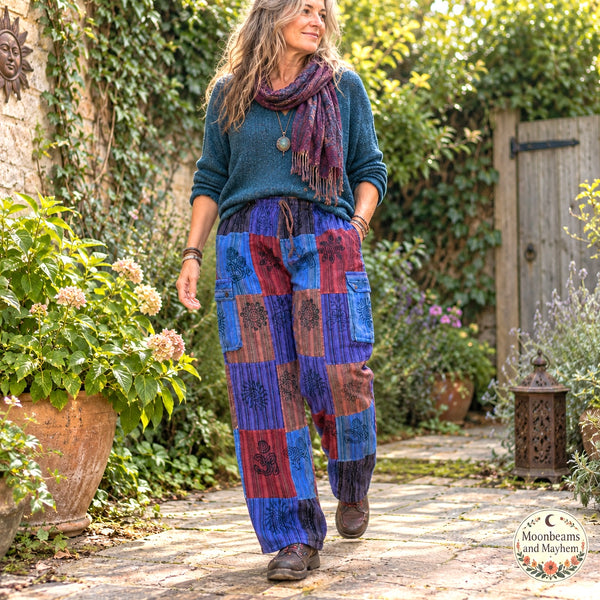 PURPLE MYSTIC PATCH CAMDEN TROUSERS