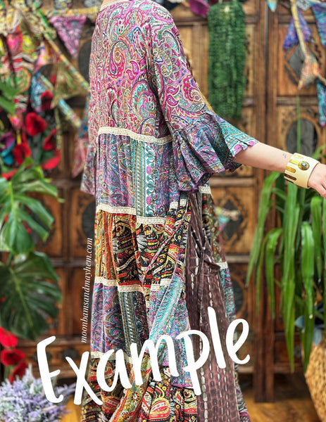 FLOWER MOON KIMONO MAXI LENGTH (OFFM36) - MoonbeamsandMayhem