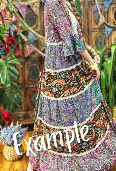 FLOWER MOON KIMONO MAXI LENGTH (OFFM36) - MoonbeamsandMayhem