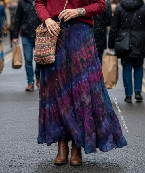 DEEPEST PURPLE WILD CHILD MAXI SKIRT