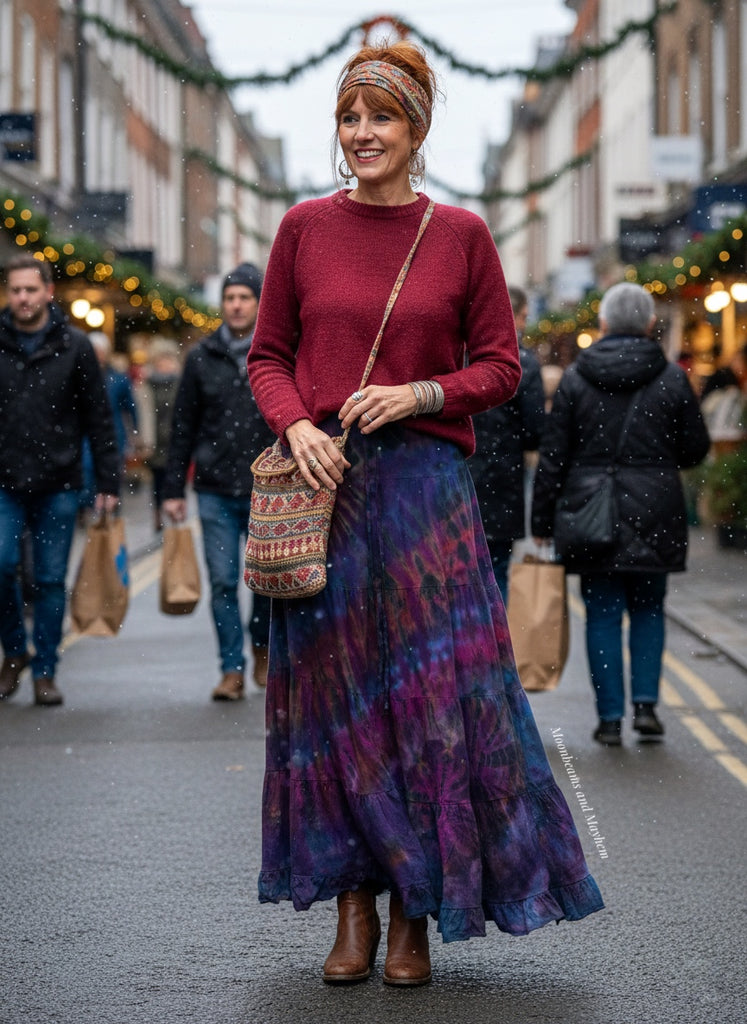 DEEPEST PURPLE WILD CHILD MAXI SKIRT