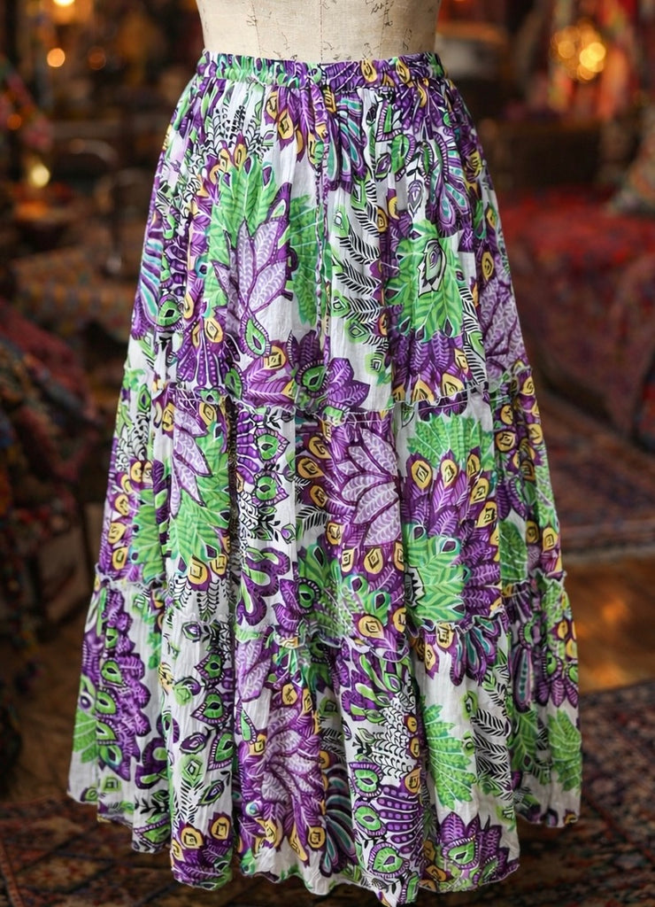 FLORA BOHEMIAN SKIRT (GR260) - MoonbeamsandMayhem