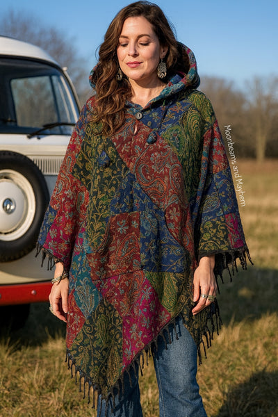 SACRED EARTH PATCHWORK PONCHO