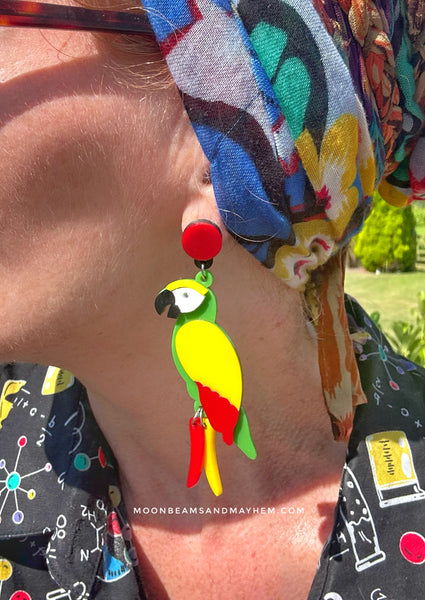 WONDERFUL WILD PARROT EARRINGS