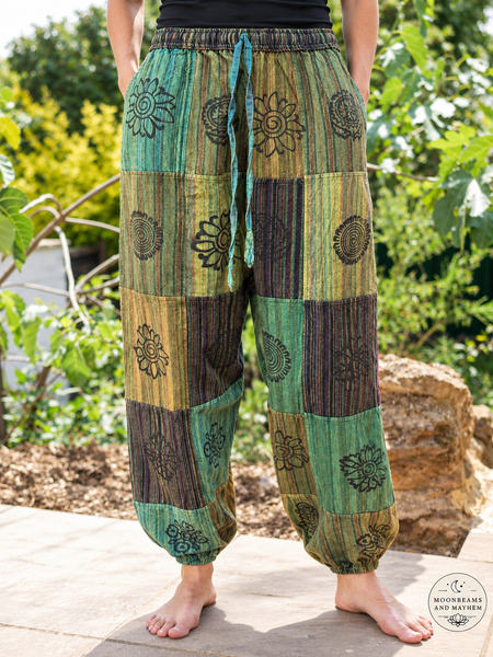 WOODLAND MOSS GREEN CAMDEN HAREM TROUSERS