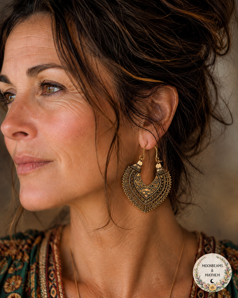 DESERT MOON BOHEMIAN EARRINGS X 3 (OFD9) - MoonbeamsandMayhem